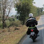 motorcycle on shoulder